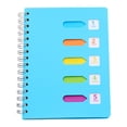 thumbnail image 1 of ZTTD 5 Subject Notebook, Spiral Notebooks College Ruled with Dividers Tabs, 240 Pages A5 Office Notebooks for Work, Professional Organizer Notebooks for Note Taking Office, Blue, 1 of 9