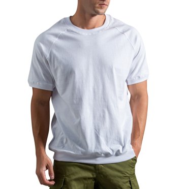 BOBOGOJP Men's Crew T-Shirts Plus Size Short Sleeve V-neck Fashion T-shirt (White,M)