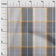 thumbnail image 1 of oneOone Georgette Viscose Gray Fabric Madras Check Sewing Material Print Fabric By The Yard 42 Inch Wide, 1 of 4