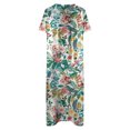 thumbnail image 4 of Cameland Robe d'Été pour Femme Décontractée à Col en V avec Boutons, Manches Courtes, Imprimée, Coupe Évasée, avec Poche, 4 of 4