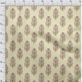 thumbnail image 3 of oneOone Georgette Viscose Fabric Leaves & Floral Block Printed Craft Fabric BTY 42 Inch Wide, 3 of 5