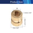 thumbnail image 2 of Wekity Knurled Insert Nuts, Female Thread Brass Embedment Nut M5x8mm H x 7mm OD Heat Set Insert Nut for Printing 3D Printer and More Projects 50Pcs-0621, 2 of 5
