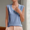 thumbnail image 2 of Plebaso Ribbed Tank Tops for Women Crew Neck Sleeveless Knit Shirts Solid Color Loose Summer Casual Tops, 2 of 5