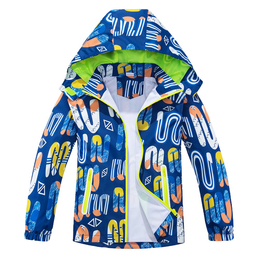 Hiheart Manteau de Pluie à Capuche pour Filles, Imperméable pour Enfants, Doublé en Molleton, Violet, 4T