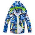 thumbnail image 1 of Hiheart Manteau de Pluie à Capuche pour Filles, Imperméable pour Enfants, Doublé en Molleton, Violet, 4T, 1 of 6
