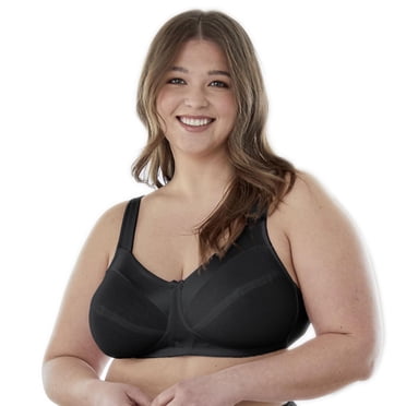 Bestform 9706715 Satin Trim Wireless Cotton Bra with Unlined Cups