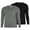Grey/Black, variant on INNERSY Men's Lightweight Thermal Underwear Tops Long Johns Undershirts Base Layer 2-Pack(XL,Grey/Black)