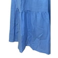 thumbnail image 4 of Sexy Dance Robe Longue pour Femmes, Décor de Boutons, Robes Maxi, Col en V, Plissée, Manches Longues, Bleu Pâle, S, 4 of 5