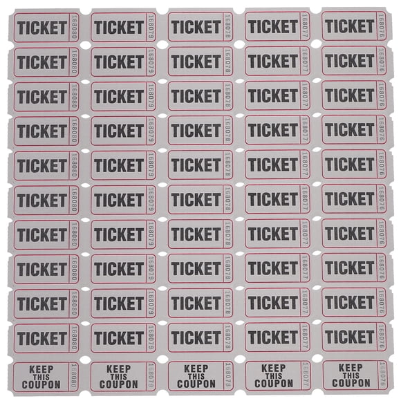 100 Pcs Billets de Tirage Jeu de Fête Billets de Tirage Festival Billets Universels pour Événements Carnavals