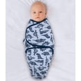thumbnail image 4 of The Peanutshell Newborn Swaddles for Baby Boys, 3 Pack Set, Blue Dino, 4 of 5
