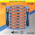thumbnail image 1 of BIC Comfort 3 Hybrid Refillable Disposable Men's Razor, 3-Blade Razor Blades, 2 Handles and 20 Cartridges, For a Comfortable Shave, Pack of 20, 1 of 4
