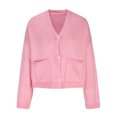 thumbnail image 4 of FAIWAD Women's Cardigan Sweater with Pockets Long Sleeve Button Down Open Front Lightweight Knit Sweater, 4 of 6