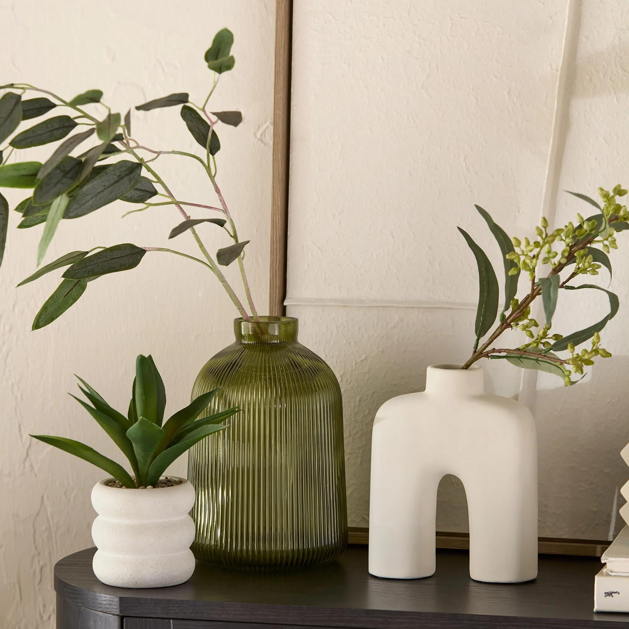 Vase en verre décoratif Bouclair vert