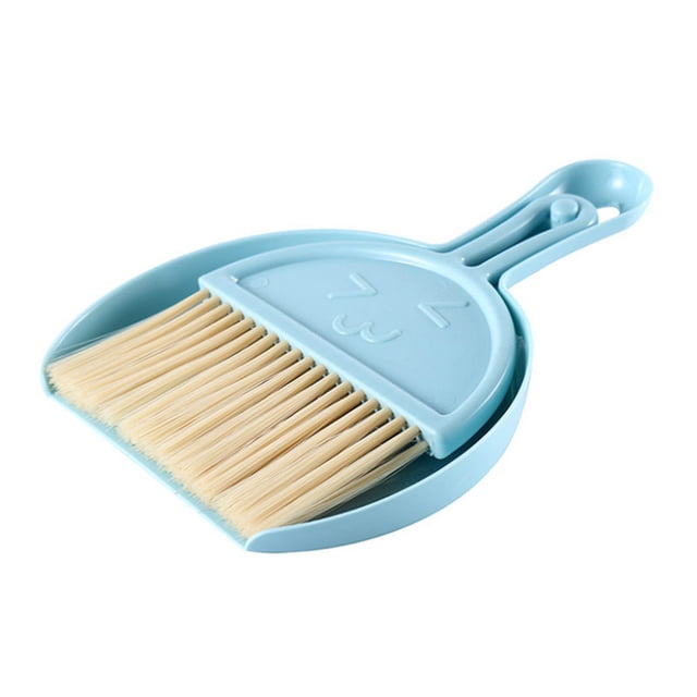 Small Broom and Dustpan Set for Pet Cages, Mini Handheld Cleaning Tool with Whisk Brush for Guinea Pig Hamster Rabbit Hedgehog Reptile,Compact Cage Cleaner for Small Animal Waste Litter Bedding