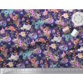 thumbnail image 3 of Soimoi Poly Georgette Tissu Feuilles, & Rose Imprimé Floral Tissu 1 Yard 52 Inch Wide, 3 of 3