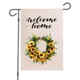 thumbnail image 5 of Couronne Feuillue Imprimée Double Face en Lin Drapeau de Jardin Figurine Double Face, 5 of 5