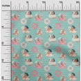 thumbnail image 2 of oneOone Polyester Spandex Light Mint Green Fabric Kawai Sewing Craft Projects Fabric Prints By Yard 56 Inch Wide, 2 of 5