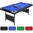 thumbnail image 1 of 7 Ft Billiards Table, Portable Foldable Pool Table, Pool Tables for Full Size, Includes Full Set of Billiard Balls, Cues, Chalk & Brush for Family Game Room, 1 of 8