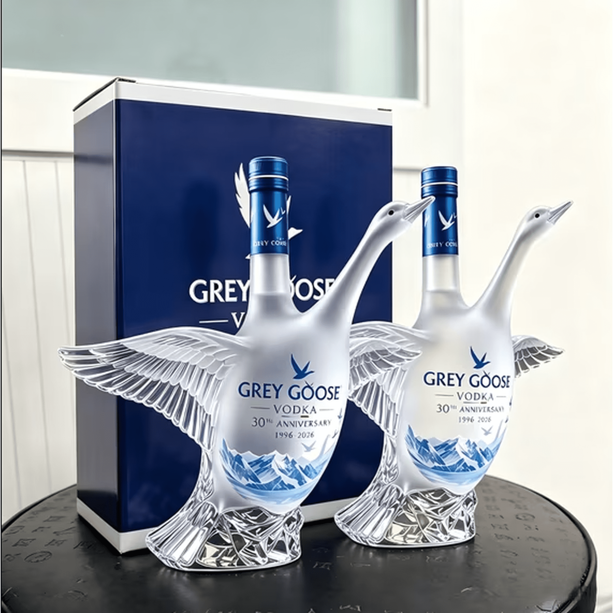 Grey Goose 30th Anniversary Snow Goose Shaped Vodka Bottle