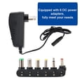 thumbnail image 3 of Rdeghly Adaptateur d'Alimentation CC Universel 30W 3v/4.5v/6v/7.5v/9v/12v à Tension Réglable (Fiche US 100-240V), Adaptateur d'Alimentation à Tension Réglable, Adaptateur d'Alimentation, 3 of 8