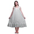 thumbnail image 1 of Bimba White6 Floral Cotton Ball Printed Cotton Nightgowns pour Femmes Robe Sans Manches Vêtements de Nuit Robe Maxi Grande, 1 of 6