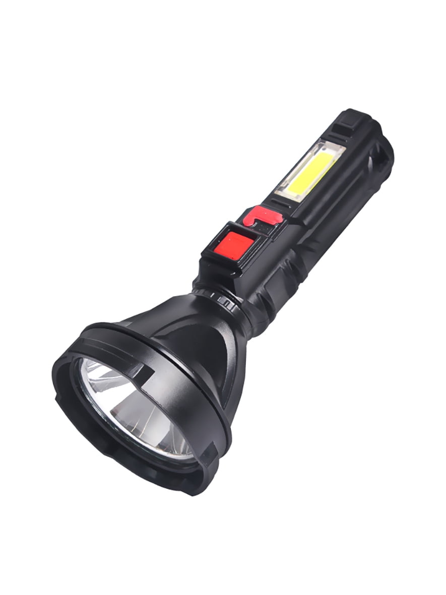 Gravity Trading Super Bright Portable Flashlight w/ Side lamp USB Rechargeable