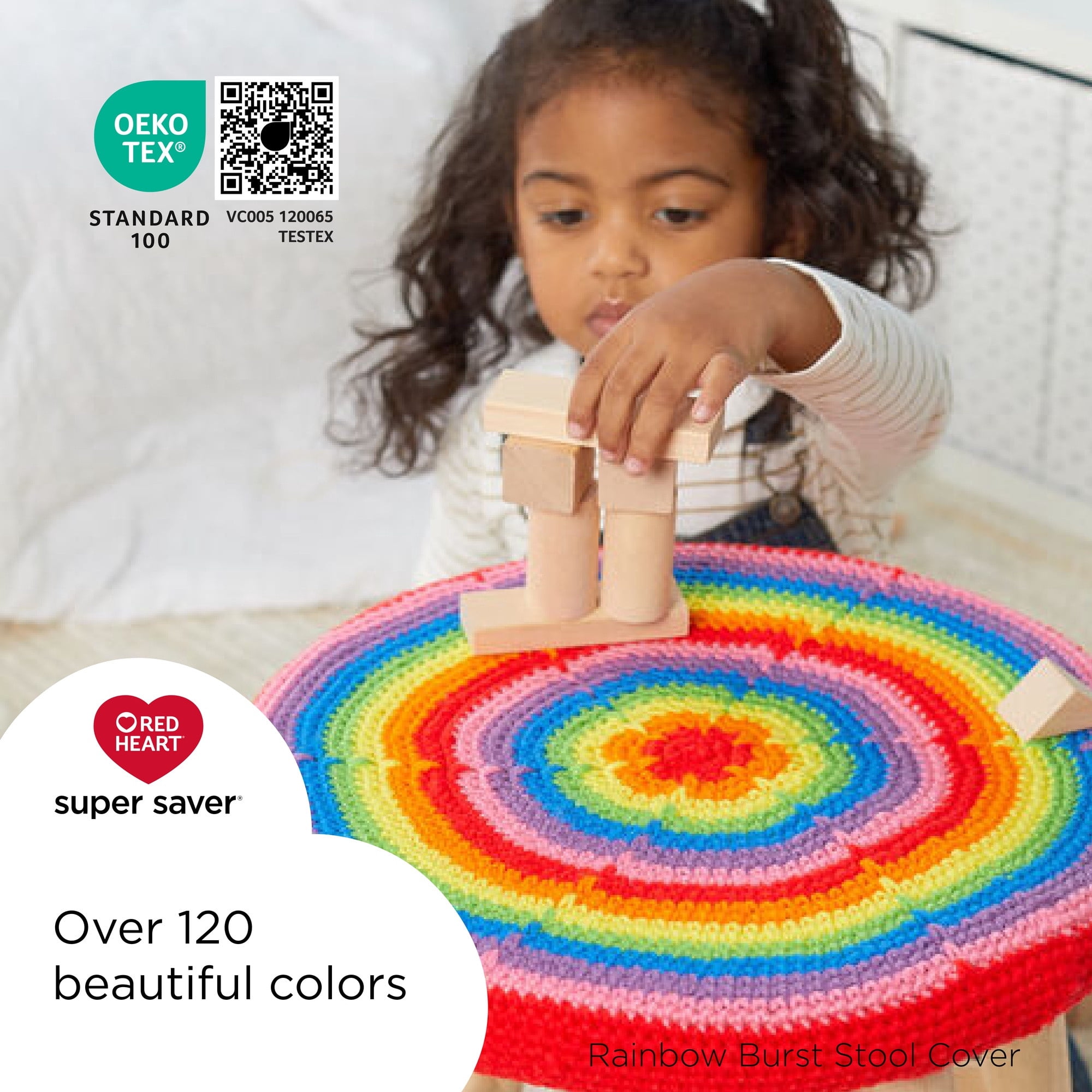 Red Heart® Super Saver Ombre™ #4 Worsted (Medium) Acrylic Yarn, Electric 10oz/283g 482 Yards