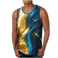 thumbnail image 1 of Boovnll Débardeurs Hommes, Hommes Mode Décontractée Impression Sans Manches Chandail Col Rond Débardeur de Sport, Débardeur Hommes, Chemises Sans Manches pour Hommes, Débardeurs, 1 of 4