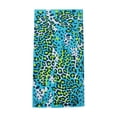 thumbnail image 1 of MAINSTAYS BEACH TOWEL -- Cheetah Teal, 1 of 2