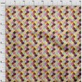 thumbnail image 3 of oneOone Georgette Viscose Tissu Texturé Marocain Imprimé Géométrique BTY 42 Pouces de Large, 3 of 4