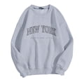 thumbnail image 1 of 2025 Veste Athlétique Décontractée à Manches Longues pour Femmes avec Capuchon T-Shirts Graphiques pour Femmes Col Rond Confortable à Rayures Imprimées Chandail à Manches Longues Chandails à Col Ras du Cou Chandails à Enfiler Hauts Chandail à Bande pour Femmes pour, 1 of 6