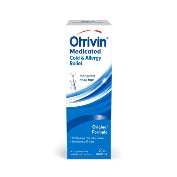 Otrivin Médicamenté Soulagement du Rhume et des Allergies Décongestionnant Nasal