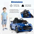 thumbnail image 3 of Costway 12V Licensed Ford Mustang Shelby GT500 Kids Ride on Car with Remote Control Navy, 3 of 10