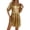 Gold, variant on QIUOMBBP Womens Ruffle Dresses Short Sleeve Metallic Flowy Midi Sundress Loose Casual Summer Dress for Party Black L