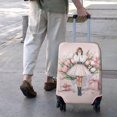 thumbnail image 4 of Travel Luggage Cover Suitcase Protector Fits 18-32 Inch Luggage Wheel Covers Patterned Travel Related Items Flower Luggage Protector Elastic Luggage Anti-scratch Suitcase Cover M, 4 of 5
