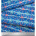 thumbnail image 2 of Soimoi Velvet Fabric Dot & Floral Artistic Print Sewing Fabric Yard 58 Inch Wide, 2 of 5