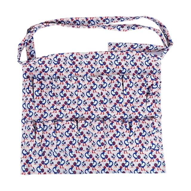 Egg Collecting Chicken Print Gardening Apron Durable Polyester Farm Harvesting Poultry Care With Multiple Pockets Design