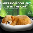 thumbnail image 4 of Realistic Sleeping Plush Breathing Dog Furry Dog With Mat Creative Animals Decor Stuffed Animal Doll, 4 of 5