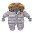thumbnail image 1 of Combinaisons à Fermeture Éclair pour Bébé avec Gants Combinaison d'Hiver, 1 of 6