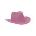 thumbnail image 2 of Glitter Sequin Trim Cowboy Hat - Light Pink, 2 of 2
