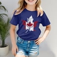 thumbnail image 2 of PMVFHDE Canada Day T-Shirt à Motif Imprimé de Feuille d'Érable Haut Musical Filles T-Shirt à Manches Courtes T-Shirt d'Été à Col Rond Coupe Décontractée Chandails de Base, 2 of 4