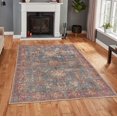 thumbnail image 5 of LaDole Rugs 8x10 Living Room Large Premium Cotton Washable Area Rug | Rustic Home Decor Boho Carpet For Living Room, Bedroom, Dining Floor |Blue Multicolor, 5 of 5