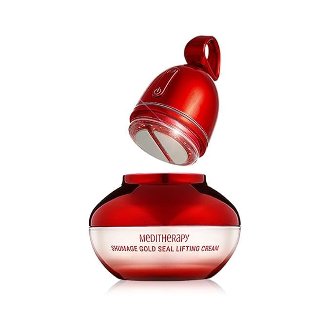 Shumage Gold Seal Lifting Cream+Device - Moisturizer Face Lift Cream, Hydrating & Tightening for Sagging Skin - Korean Face Moisturizer - Microcurren