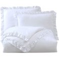 thumbnail image 2 of Chezmoi Collection Nora 2-Piece Ruffled Edge Trim Soft Washed Microfiber Comforter Set (Twin White), 2 of 4
