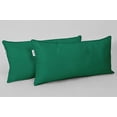 thumbnail image 2 of VargottamIndoor/OutdoorPolyester FabricLumbarPillowCover,All-Weather Waterproof Rectangular Cushion Case for Patio Furniture,12" x 24"Set of 2-Teal Green, 2 of 7