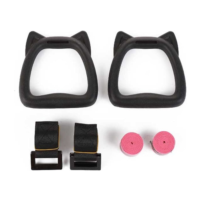 Xingzhi 2pcs Indoor Children Gymnastic Rings with Straps Hanging Pull up Ring 1m