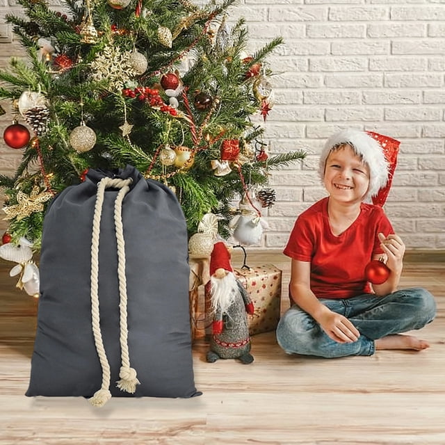 KTTECTOA Canvas Double Drawstring Christmas Bag Christmas Canvas Christmas Bag Gift Bag Clearance Christmas Decorations Canada Days Christmas Ornaments Home