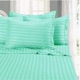 thumbnail image 3 of 900 Thread Count 100% Egyptian Cotton 4-Piece Bed Sheet Set (1 Flat, 1 Fitted Sheet, 2 Pillow Covers) 30 Inches Deep Pocket Size Stripe Pattern, 3 of 4