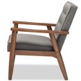 thumbnail image 4 of Allora Upholstered Gray Lounge Chair Rectangular Button-Tufting Unassembled, 4 of 6