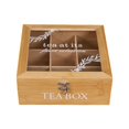 thumbnail image 1 of Wooden Tea Organizer Wooden Chest with Transparent Lids 9 Grid Jewelry Organizer, 1 of 9